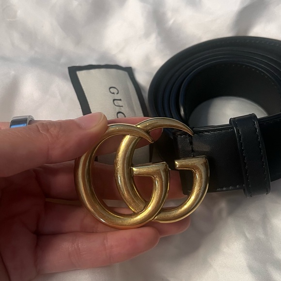 Gucci marmont gold buckle belt 100% authentic - Picture 1 of 6
